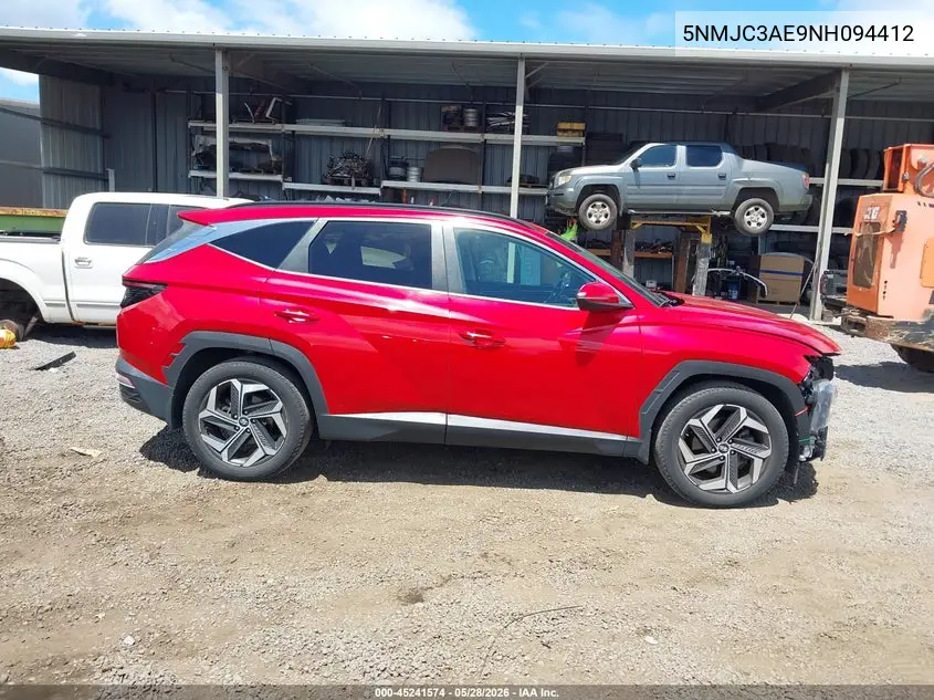 2022 Hyundai Tucson Sel VIN: 5NMJC3AE9NH094412 Lot: 45241574
