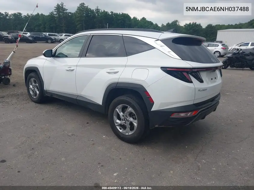 2022 Hyundai Tucson Sel VIN: 5NMJBCAE6NH037488 Lot: 45409113