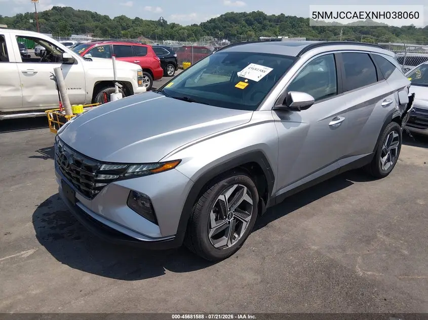 2022 Hyundai Tucson Sel VIN: 5NMJCCAEXNH038060 Lot: 45681588
