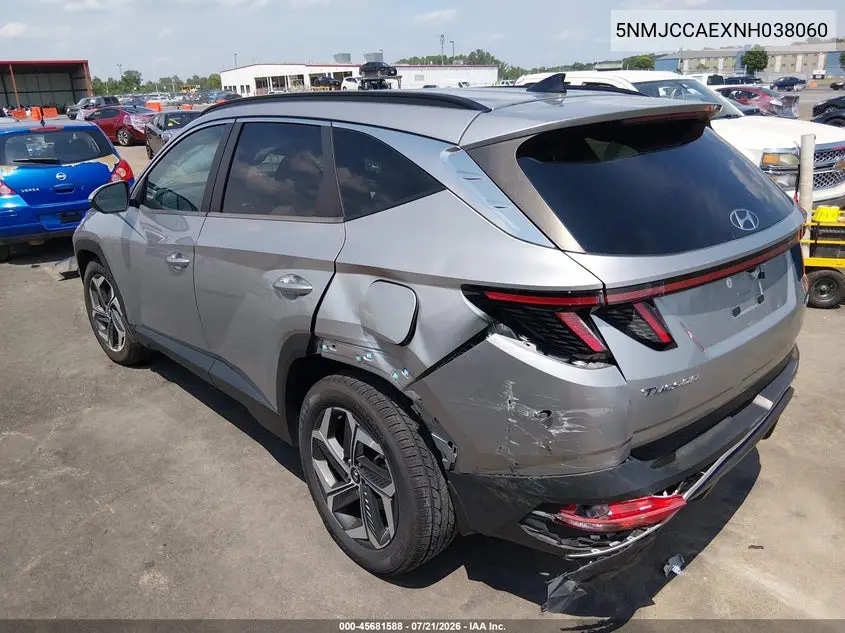 2022 Hyundai Tucson Sel VIN: 5NMJCCAEXNH038060 Lot: 45681588