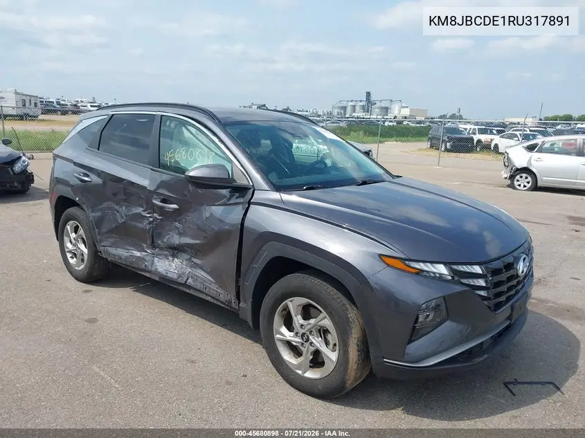 2024 Hyundai Tucson Sel VIN: KM8JBCDE1RU317891 Lot: 45680898