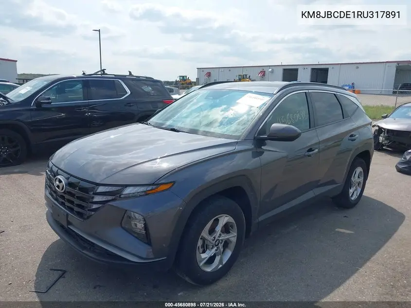 2024 Hyundai Tucson Sel VIN: KM8JBCDE1RU317891 Lot: 45680898