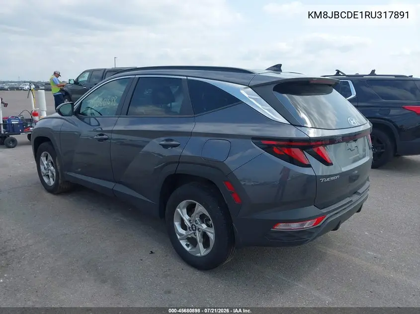 2024 Hyundai Tucson Sel VIN: KM8JBCDE1RU317891 Lot: 45680898