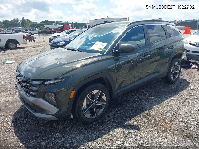 2026 Hyundai Tucson Sel VIN: 5NMJB3DE2TH622982 Lot: 45419081