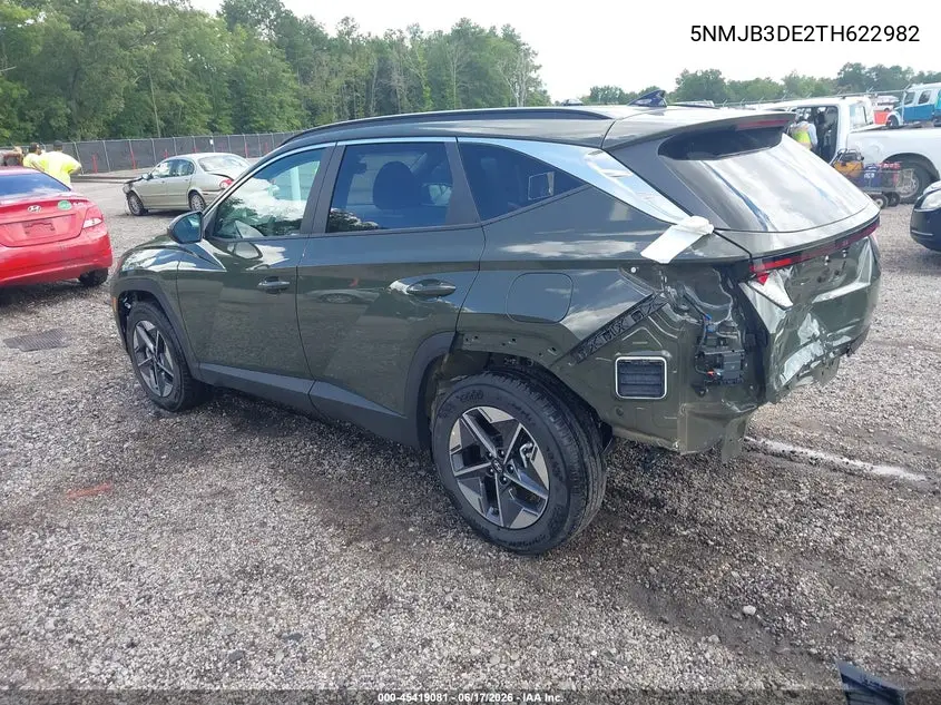 2026 Hyundai Tucson Sel VIN: 5NMJB3DE2TH622982 Lot: 45419081