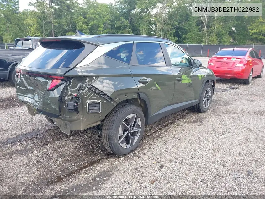 2026 Hyundai Tucson Sel VIN: 5NMJB3DE2TH622982 Lot: 45419081