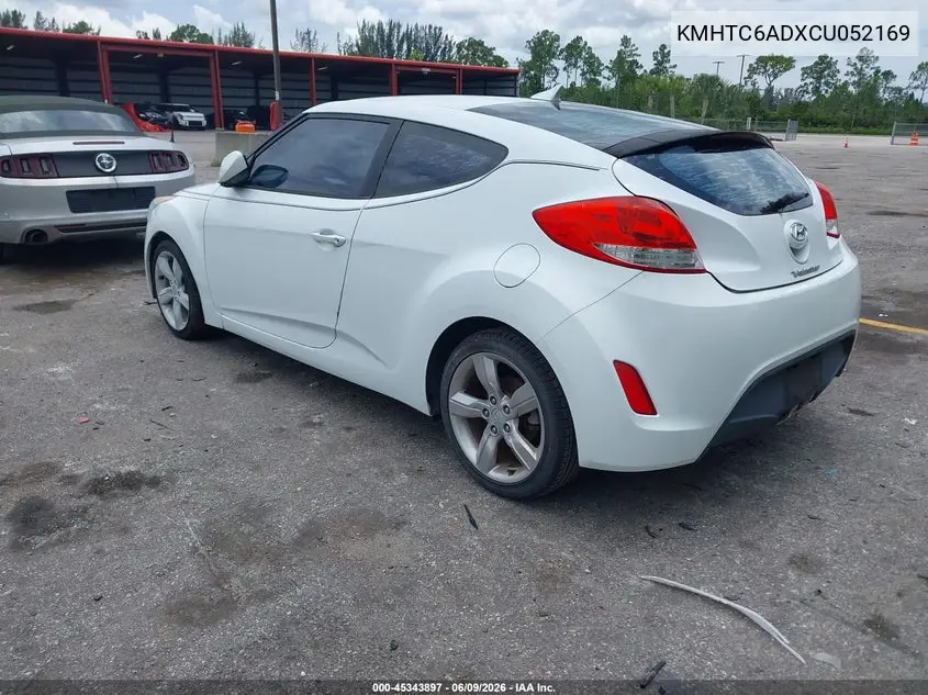 2012 Hyundai Veloster Base W/Gray VIN: KMHTC6ADXCU052169 Lot: 45343897