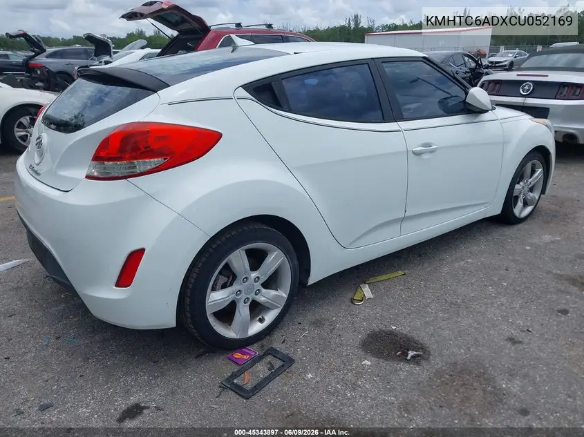 2012 Hyundai Veloster Base W/Gray VIN: KMHTC6ADXCU052169 Lot: 45343897