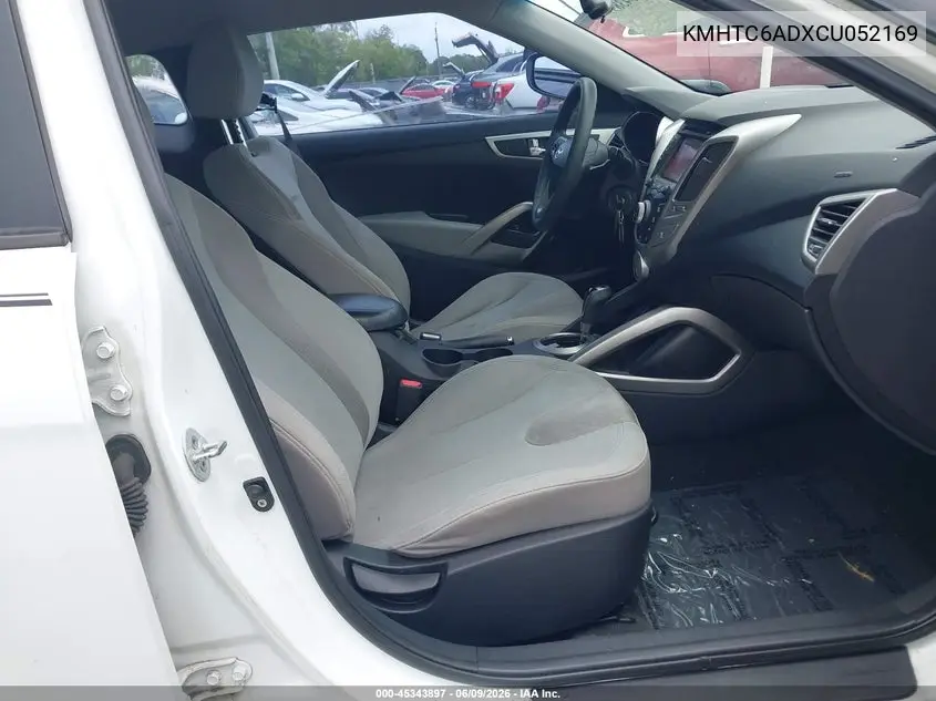 2012 Hyundai Veloster Base W/Gray VIN: KMHTC6ADXCU052169 Lot: 45343897