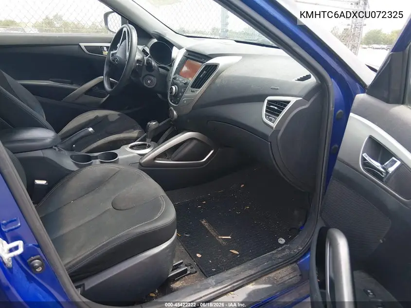 2012 Hyundai Veloster Base W/Black VIN: KMHTC6ADXCU072325 Lot: 45422322
