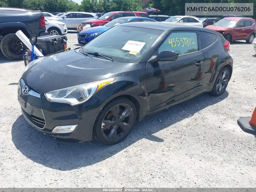 2012 Hyundai Veloster Base W/Gray VIN: KMHTC6AD0CU076206 Lot: 45539812