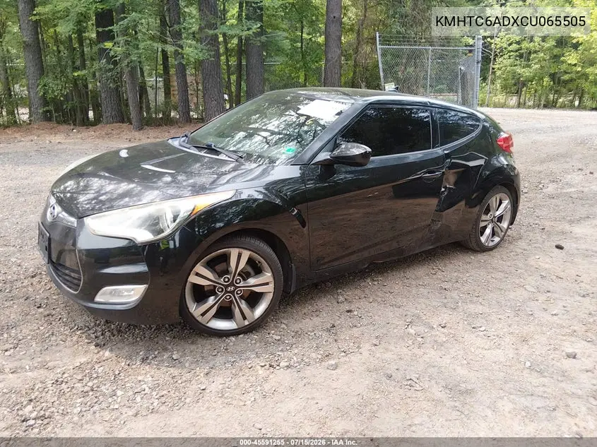 2012 Hyundai Veloster Base W/Black VIN: KMHTC6ADXCU065505 Lot: 45591255