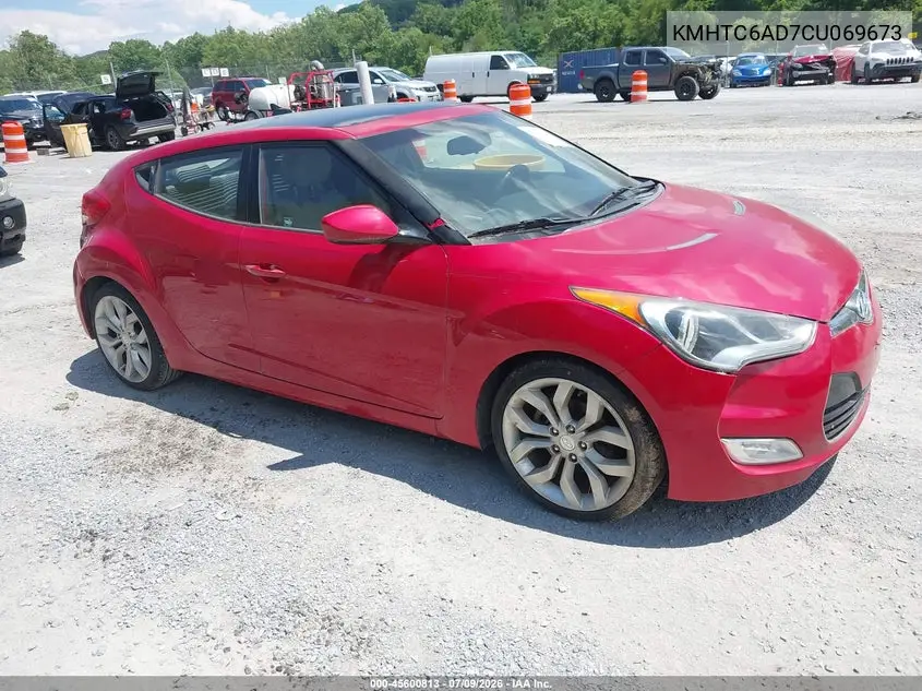 2012 Hyundai Veloster Base W/Gray VIN: KMHTC6AD7CU069673 Lot: 45600813