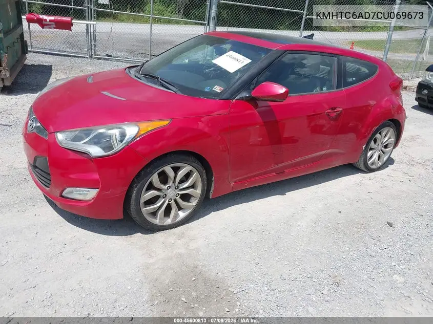 2012 Hyundai Veloster Base W/Gray VIN: KMHTC6AD7CU069673 Lot: 45600813