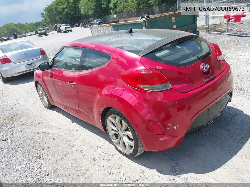 2012 Hyundai Veloster Base W/Gray VIN: KMHTC6AD7CU069673 Lot: 45600813
