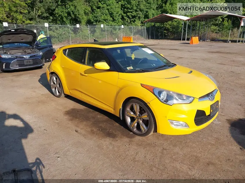 2012 Hyundai Veloster Base W/Black VIN: KMHTC6ADXCU051054 Lot: 45610008