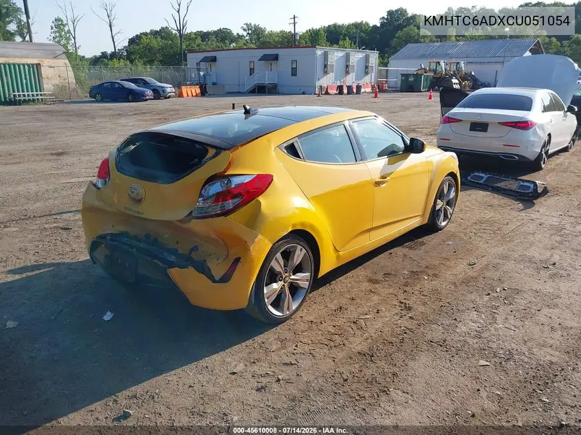 2012 Hyundai Veloster Base W/Black VIN: KMHTC6ADXCU051054 Lot: 45610008
