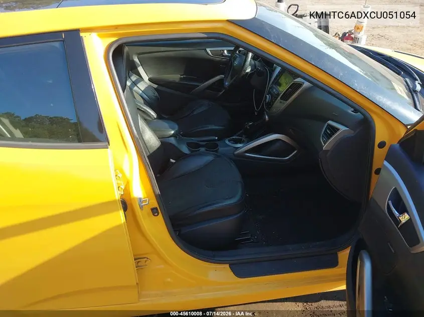 2012 Hyundai Veloster Base W/Black VIN: KMHTC6ADXCU051054 Lot: 45610008