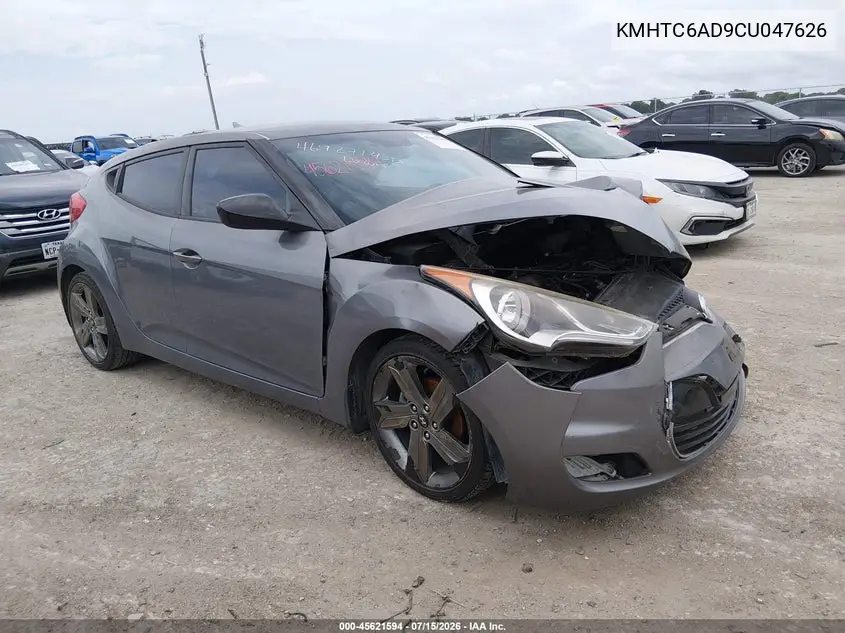 2012 Hyundai Veloster Base W/Black VIN: KMHTC6AD9CU047626 Lot: 45621594