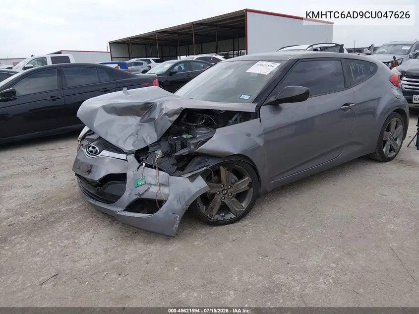 2012 Hyundai Veloster Base W/Black VIN: KMHTC6AD9CU047626 Lot: 45621594