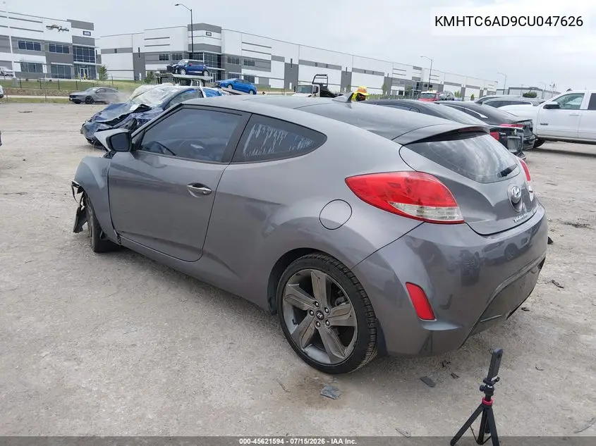 2012 Hyundai Veloster Base W/Black VIN: KMHTC6AD9CU047626 Lot: 45621594