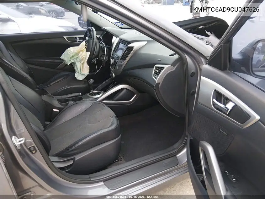 2012 Hyundai Veloster Base W/Black VIN: KMHTC6AD9CU047626 Lot: 45621594