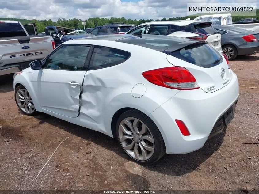 2012 Hyundai Veloster Base W/Gray VIN: KMHTC6AD7CU069527 Lot: 45675072