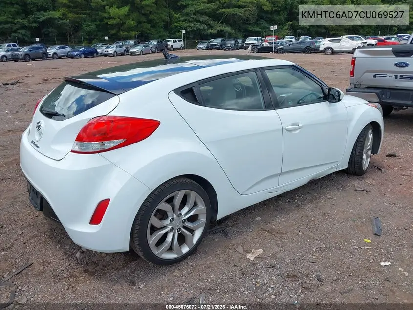 2012 Hyundai Veloster Base W/Gray VIN: KMHTC6AD7CU069527 Lot: 45675072