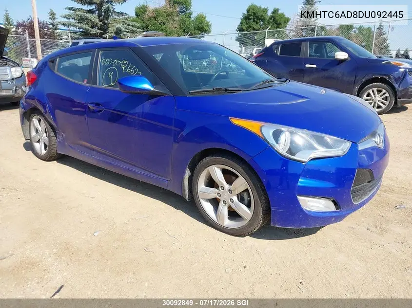 2013 Hyundai Veloster VIN: KMHTC6AD8DU092445 Lot: 30092849
