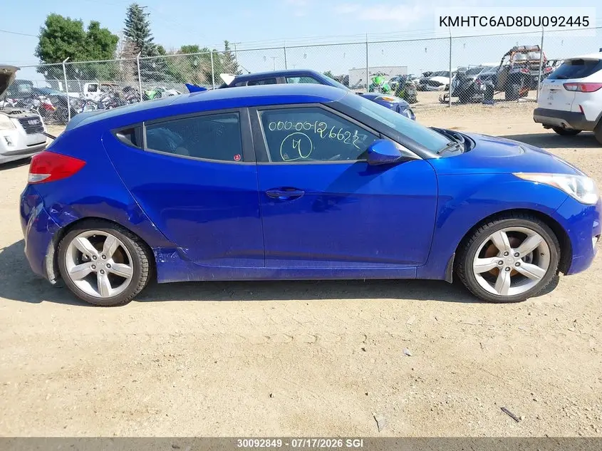 2013 Hyundai Veloster VIN: KMHTC6AD8DU092445 Lot: 30092849
