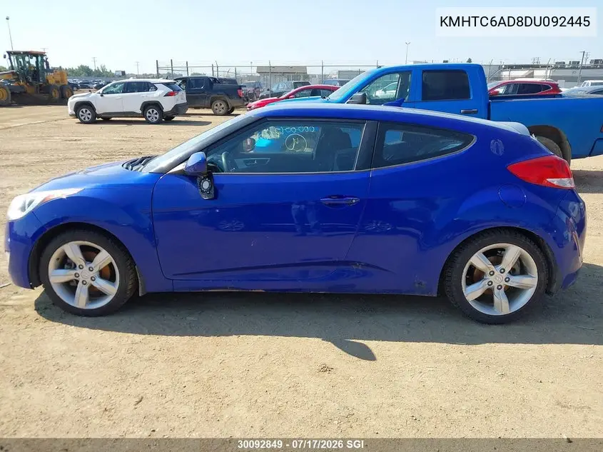 2013 Hyundai Veloster VIN: KMHTC6AD8DU092445 Lot: 30092849