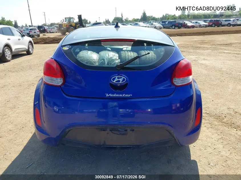 2013 Hyundai Veloster VIN: KMHTC6AD8DU092445 Lot: 30092849
