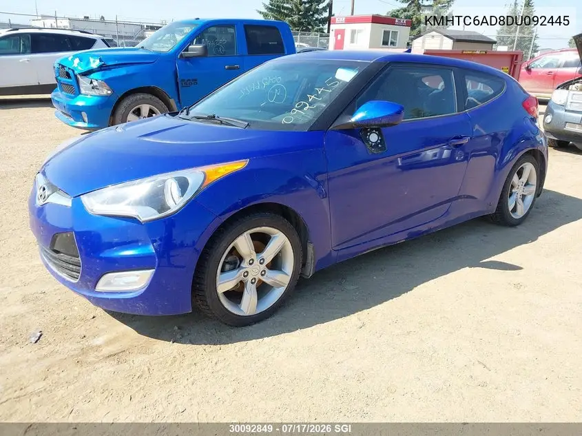 2013 Hyundai Veloster VIN: KMHTC6AD8DU092445 Lot: 30092849