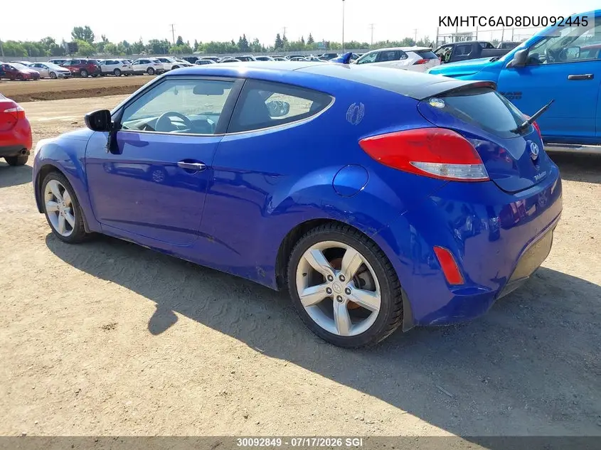 2013 Hyundai Veloster VIN: KMHTC6AD8DU092445 Lot: 30092849