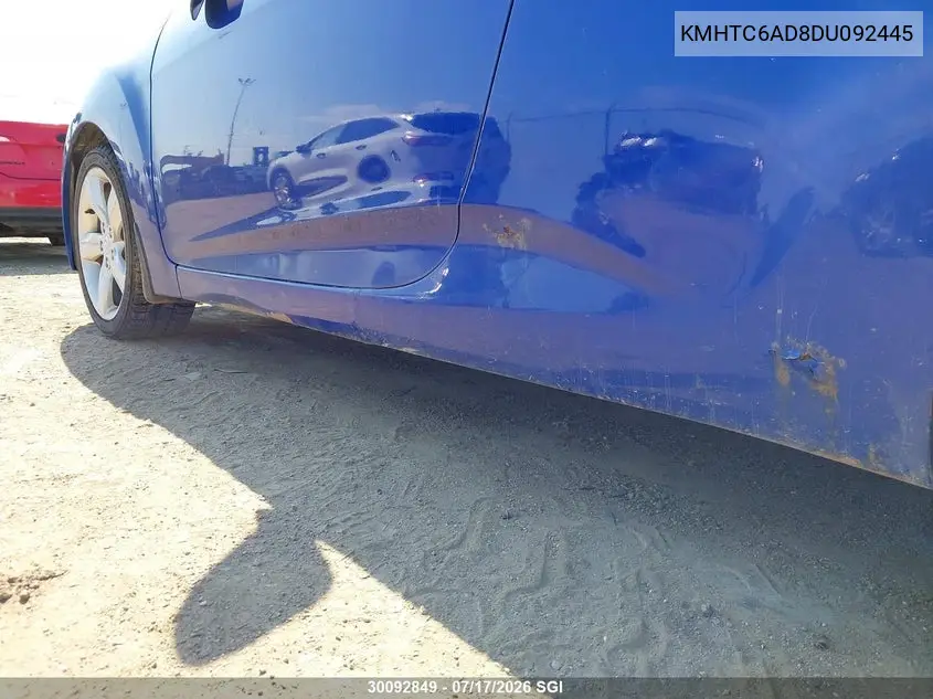 2013 Hyundai Veloster VIN: KMHTC6AD8DU092445 Lot: 30092849