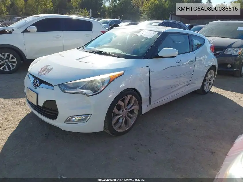 KMHTC6AD8DU086516 2013 Hyundai Veloster Base W/Gray