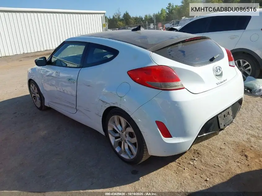 KMHTC6AD8DU086516 2013 Hyundai Veloster Base W/Gray