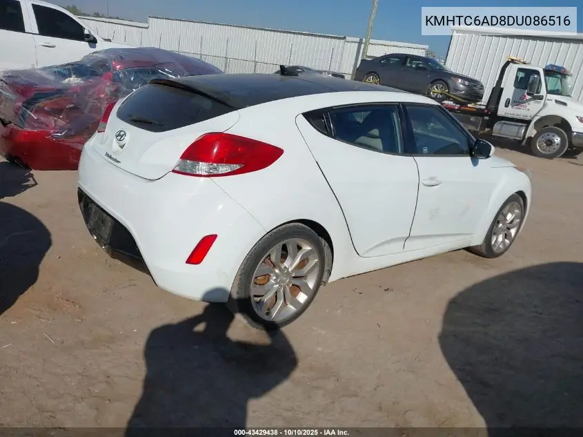 KMHTC6AD8DU086516 2013 Hyundai Veloster Base W/Gray