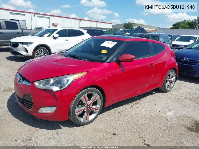 2013 Hyundai Veloster Base W/Gray VIN: KMHTC6AD5DU121948 Lot: 45362326