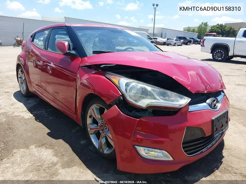 2013 Hyundai Veloster Base W/Black VIN: KMHTC6AD9DU158310 Lot: 45378842