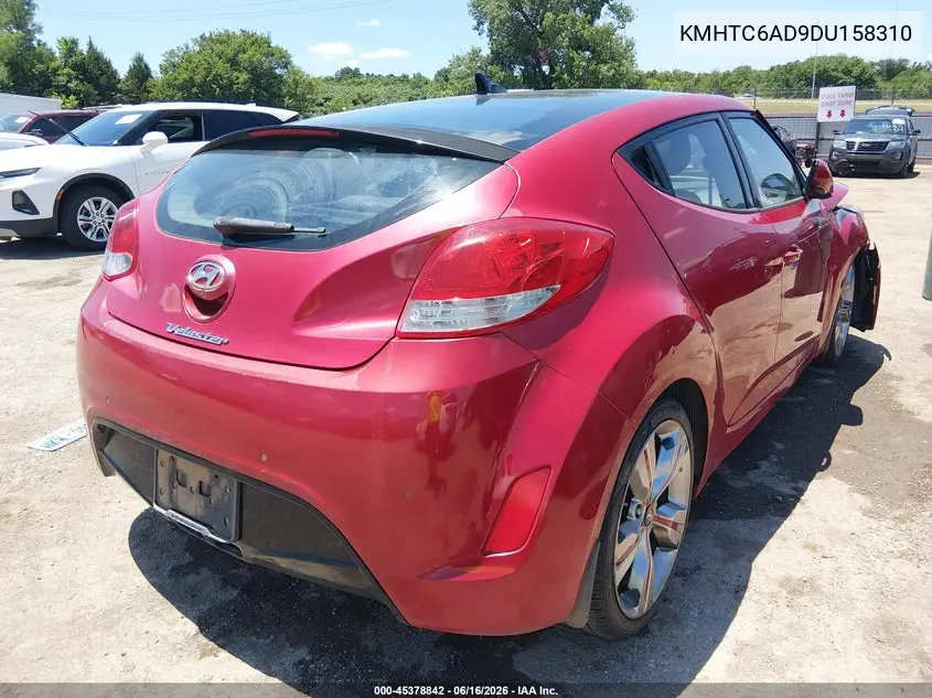 2013 Hyundai Veloster Base W/Black VIN: KMHTC6AD9DU158310 Lot: 45378842