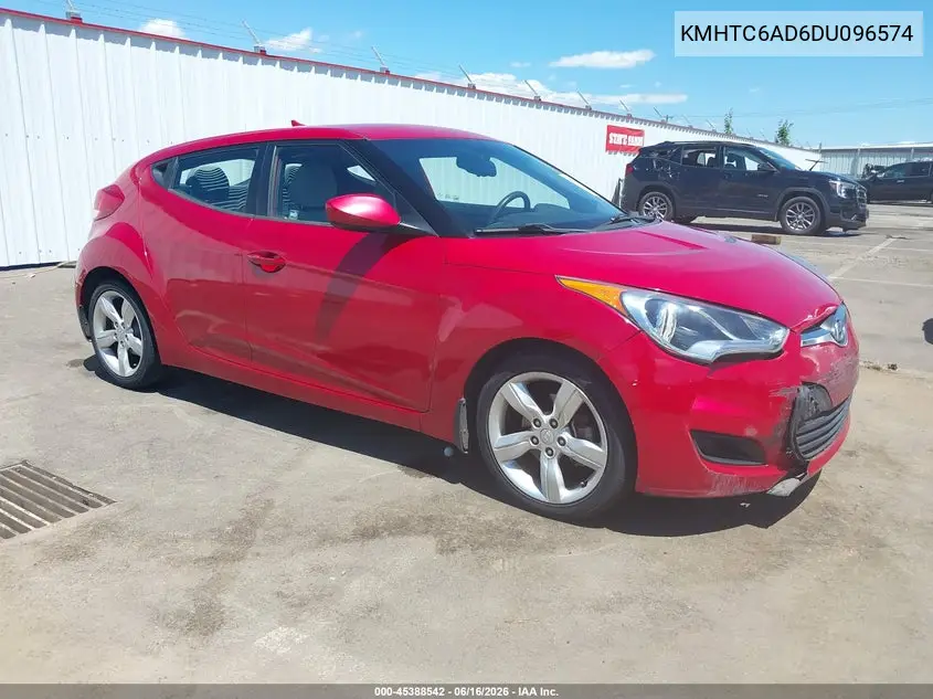 2013 Hyundai Veloster Base W/Gray VIN: KMHTC6AD6DU096574 Lot: 45388542