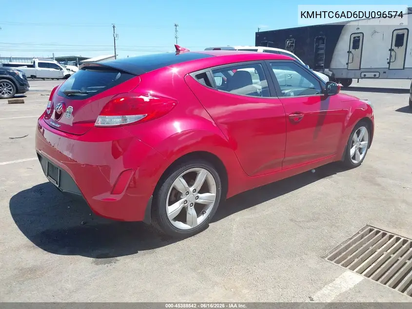 2013 Hyundai Veloster Base W/Gray VIN: KMHTC6AD6DU096574 Lot: 45388542
