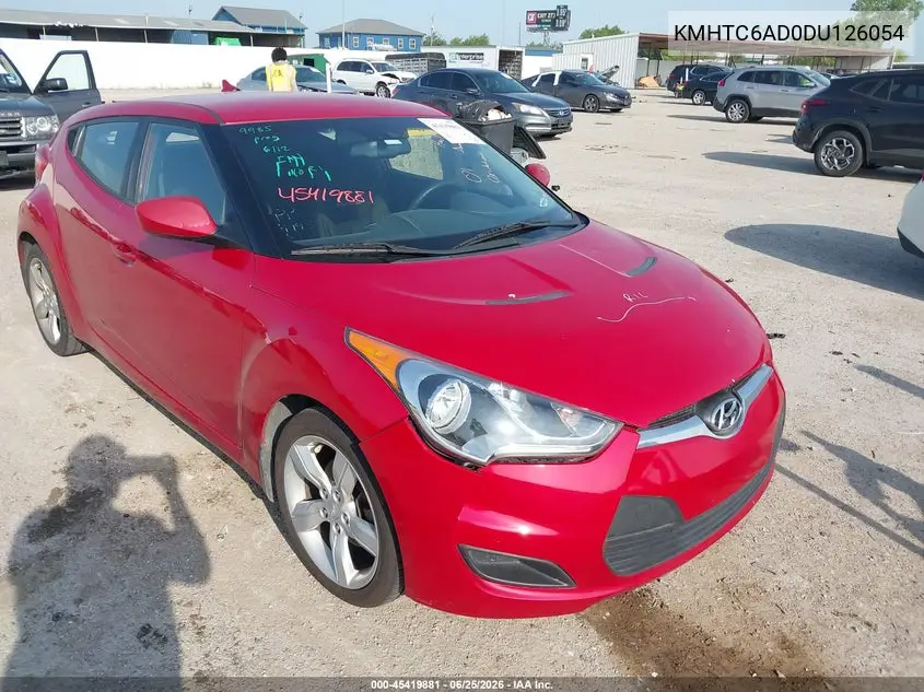 2013 Hyundai Veloster Base W/Black VIN: KMHTC6AD0DU126054 Lot: 45419881