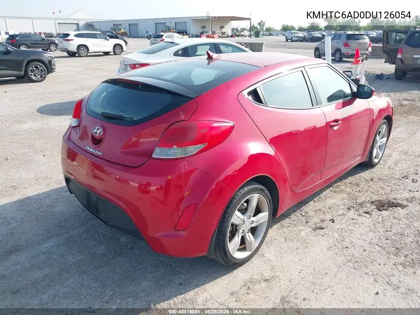 2013 Hyundai Veloster Base W/Black VIN: KMHTC6AD0DU126054 Lot: 45419881
