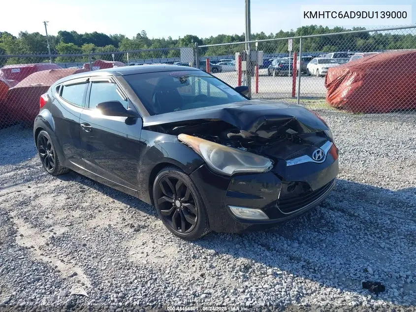 2013 Hyundai Veloster VIN: KMHTC6AD9DU139000 Lot: 45456501