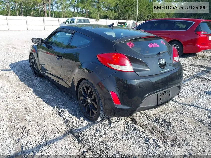 2013 Hyundai Veloster VIN: KMHTC6AD9DU139000 Lot: 45456501