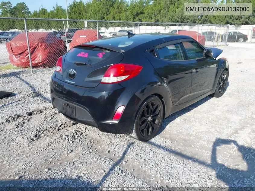 2013 Hyundai Veloster VIN: KMHTC6AD9DU139000 Lot: 45456501