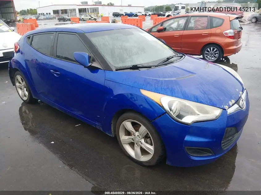 2013 Hyundai Veloster Base W/Black VIN: KMHTC6AD1DU145213 Lot: 45485529