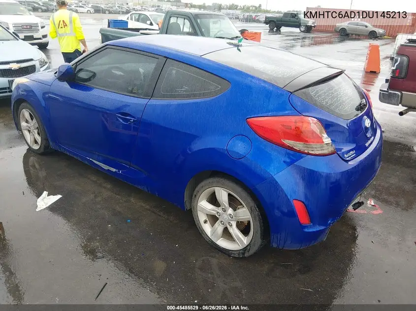 2013 Hyundai Veloster Base W/Black VIN: KMHTC6AD1DU145213 Lot: 45485529